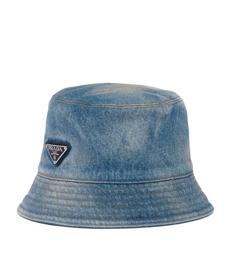 prada woven bucket hat|Prada denim hat.